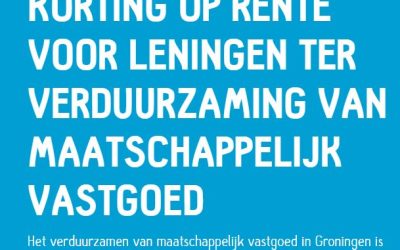 Dubbele rentekorting maakt verduurzaming van maatschappelijk vastgoed in Westerkwartier uitzonderlijk voordelig